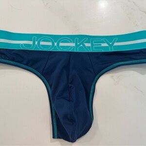 Jockey Blue and Teal Men's Thong Briefs